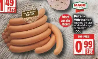 Edeka Mago Puten Würstchen 100g Angebot