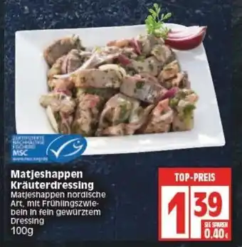 Edeka Matjeshappen Kräuterdressing 100g Angebot