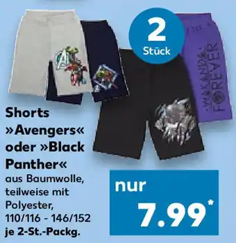 Kaufland Shorts Avengers oder Black Panther Angebot