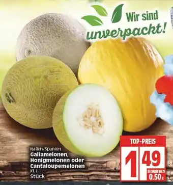 Edeka Galiamelonen, Honigmelonen oder Cantaloupemelonen Angebot