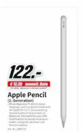 MediaMarkt Apple pencil 2. generation Angebot