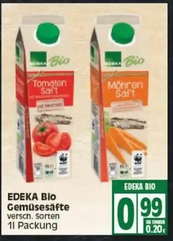 Edeka Edeka Bio Gemüsesäfte 1L Angebot