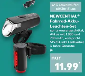 Kaufland Newcential Fahrrad Akku Leuchten Set Angebot