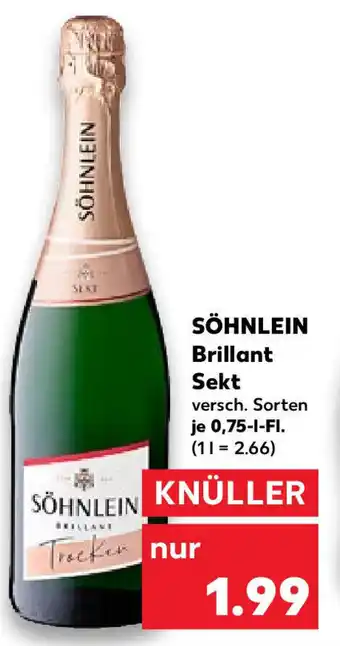 Kaufland Söhnlein Brillant Sekt 0,75 L-Fl. Angebot