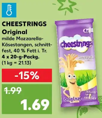 Kaufland Cheestrings Original 4x20 g Packg. Angebot