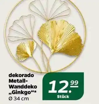 NETTO Dekorado metall-wanddeko „ginkgo“ Angebot