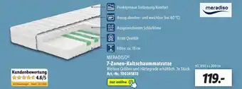 Lidl Meradiso 7 Zonen Kaltschaummatratze H3, B90 x L200 cm Angebot