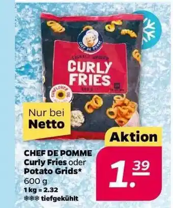 NETTO Chef de pomme curly fries oder potato grids Angebot