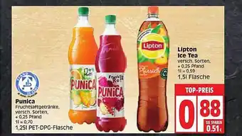 Edeka Punica oder lipton ice tea Angebot