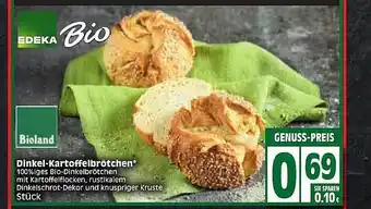 Edeka Edeka bio bioland dinkel-kartoffelbrötchen Angebot