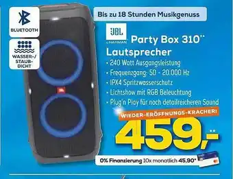 Euronics XXL Jbl party box 310 lautsprecher Angebot