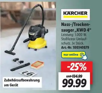 Lidl Karcher Nass/Trockensauger KWD 4 Angebot