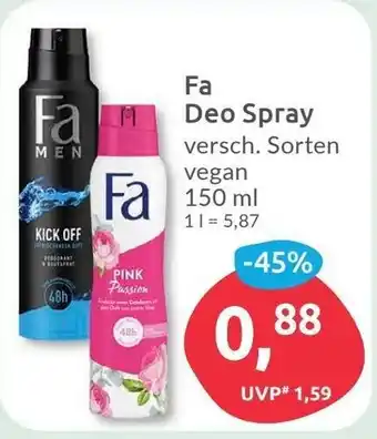 Budni Fa Deo Spray 150 ml Angebot