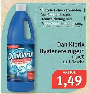 Feneberg Dan Klorix Hygienereiniger 1,5L Angebot