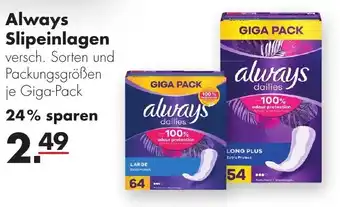 Handelshof Always Slipeinlagen Angebot