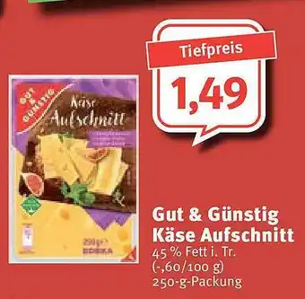 Feneberg Gut & Günstig Käse Aufschnitt 250g Angebot