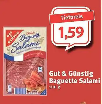 Feneberg Gut & Günstig Baguette Salami 100g Angebot