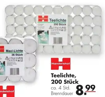 Handelshof Handelshof Teelichte 200st Angebot