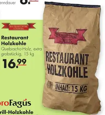 Handelshof proFagus Restaurant Holzkohle 15kg Angebot