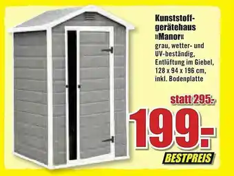 B1 Discount Baumarkt Kunststoffgerätehaus „Manor” Angebot