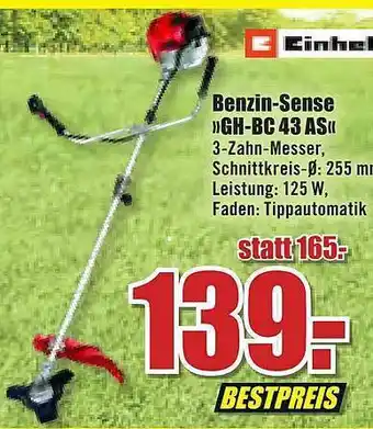 B1 Discount Baumarkt Einhell Benzin-sense „gh-bc 43 As” Angebot