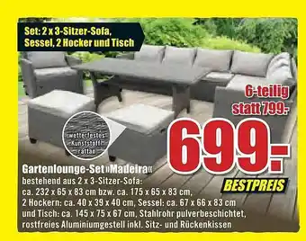 B1 Discount Baumarkt Gartenlounge-set „Madeira” Angebot