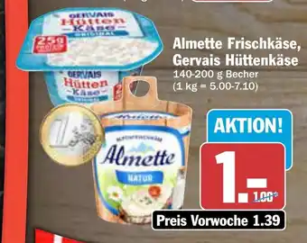 AEZ Almette Frischkase, Gervais Huttenkase 140-200g Angebot