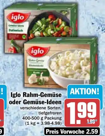 AEZ Iglo Rahm-Gemuse oder Gemuse-Ideen 400-500g Angebot