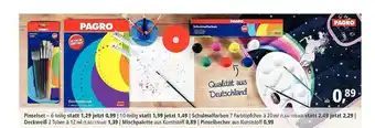 Pfennigpfeiffer Pagro Pinselset, Schulmalfarben, Deckweiß, Mischpalette Oder Pinselbecher Angebot