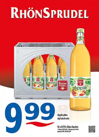Getränke Hoffmann RhönSprudel Apple plus Apfelschorle 12x0,75L Angebot