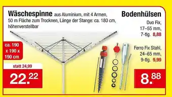 Zimmermann Wäschespinne Oder Bodenhülsen Angebot