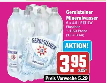 AEZ Gerolsteiner Mineralwasser 6*1,5L Angebot