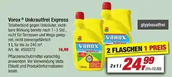 toom Baumarkt Vorox unkrautfrei express Angebot