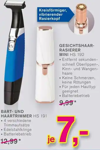 KODi Bart und Haartrimmer oder Gesichtshaar Rasierer Mini HS 192 Angebot