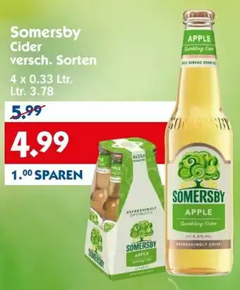 Hol'ab Getränkemarkt Somersby Cider versch. Sorten 4x0.33L Angebot