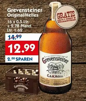 Hol'ab Getränkemarkt Grevensteiner Original/Helles 16x0.5L Angebot