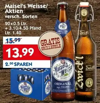 Hol'ab Getränkemarkt Maisel's Weisse/Aktien versch. Sorten 20x0.5L Angebot