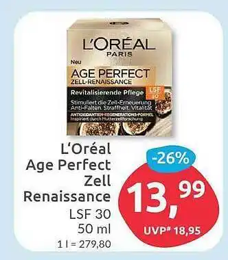 Budni L'oréal age perfect zel renaissance Angebot