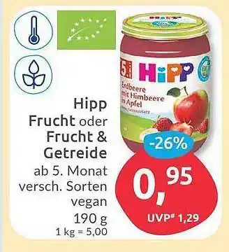 Budni Hipp frucht oder frucht & getreide Angebot