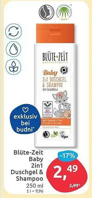 Budni Blüte-zeit baby 2in1 duschgel & shampoo Angebot