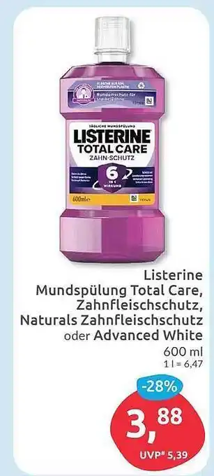 Budni Listerine mundspülung total care Angebot