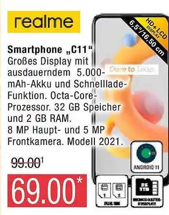 Marktkauf Realme smartphone „c11“ Angebot