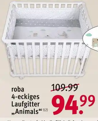 Rossmann Roba 4-eckiges laufgitter „animals“ Angebot