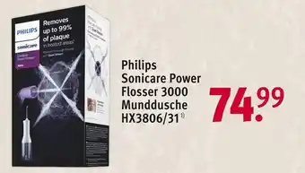 Rossmann Philips sonicare power flosser 3000 munddusche hx3806/31 Angebot