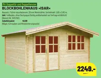 Leitermann Baumarkt Blockbohlenhaus Isar Angebot