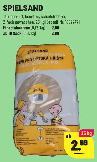 Leitermann Baumarkt Spielsand 25kg Angebot