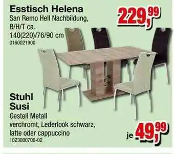 Möbelfundgrube Esstich helena stuhl susi Angebot