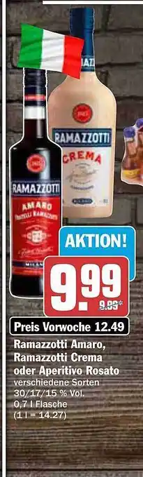 AEZ Ramazzotti amaro, ramazzotti crema oder aperitivo rosato Angebot