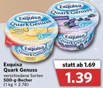 Combi Exquisa Quark Genuss 500g Becher Angebot