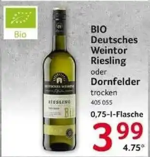 Selgros Bio deutsches weintor riesling oder dornfelder Angebot